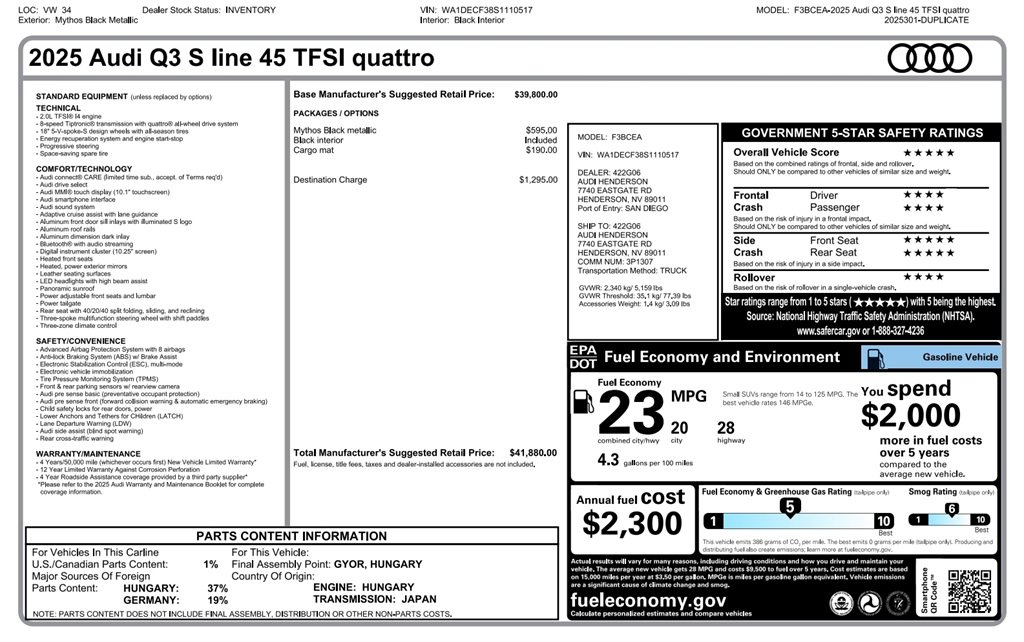 New 2025 Audi Q3 2.0T Premium image 32