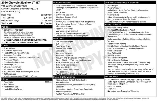 Certified 2026 Chevrolet Equinox LT FWD image 30