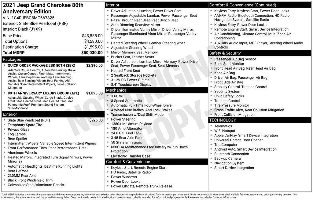 Used 2021 Jeep Grand Cherokee Limited w/ Quick Order Package 28K 80th image 11