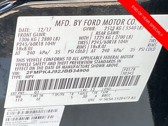 Used 2018 Ford Edge SEL w/ Equipment Group 201A image 19