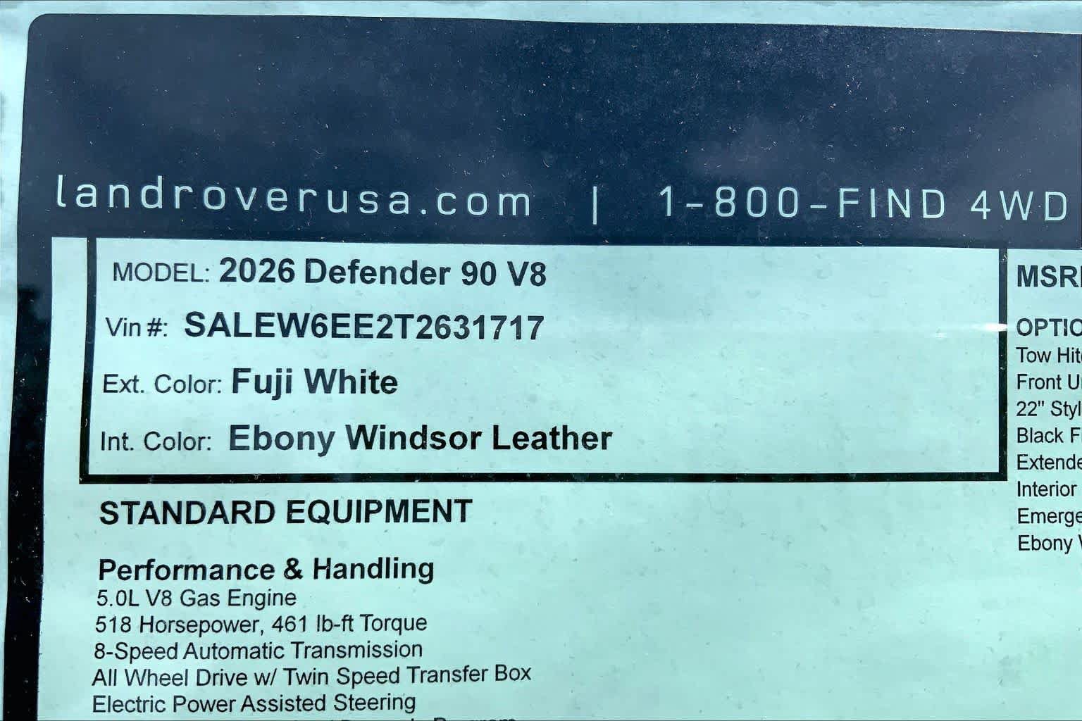 New 2026 Land Rover Defender 90 V8 AWD/4WD image 6