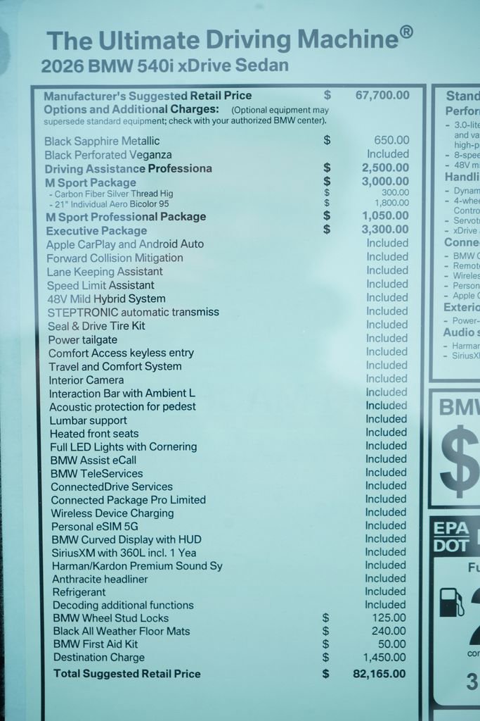 New 2026 BMW 540i xDrive w/ Executive Package image 8