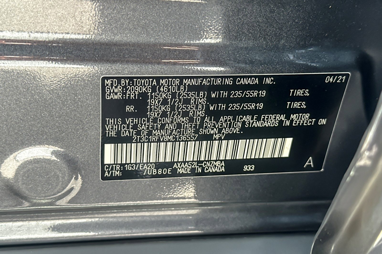 Certified 2021 Toyota RAV4 XLE Premium image 27