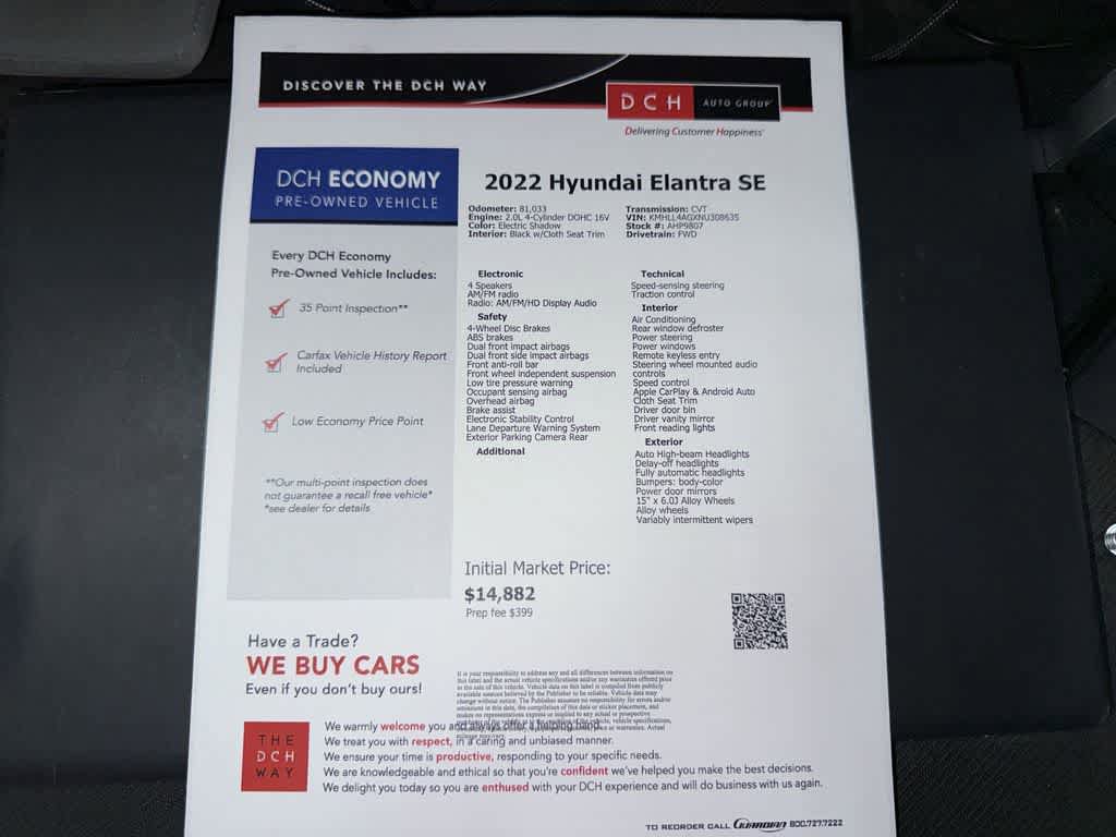 Used 2022 Hyundai Elantra SE FWD image 13