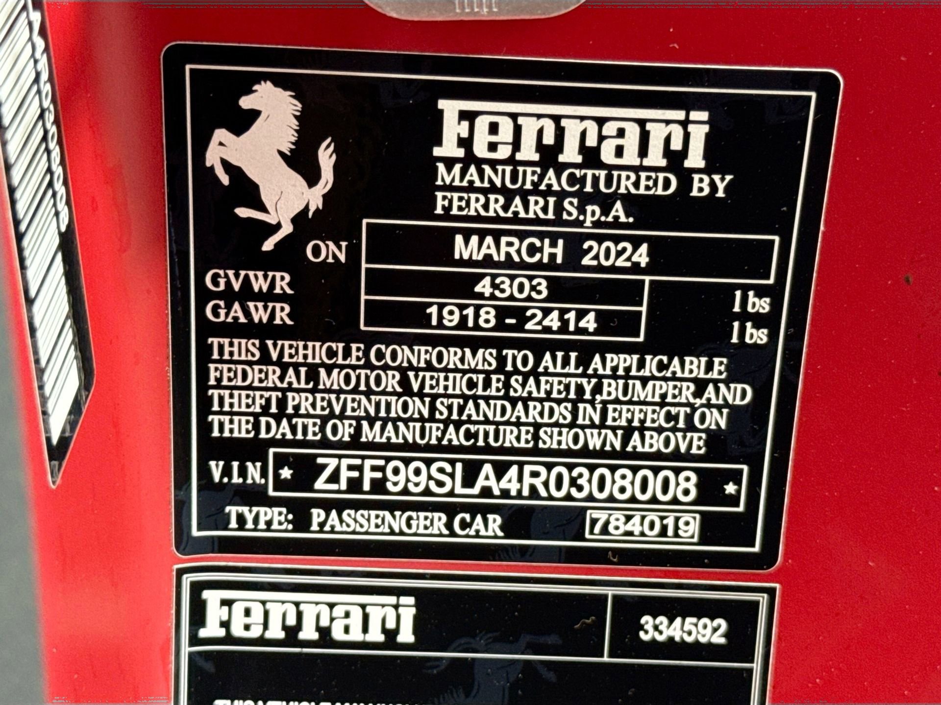 Certified 2024 Ferrari 296 GTB image 27