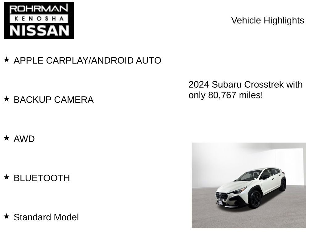 Used 2024 Subaru Crosstrek 2.0i AWD/4WD image 7