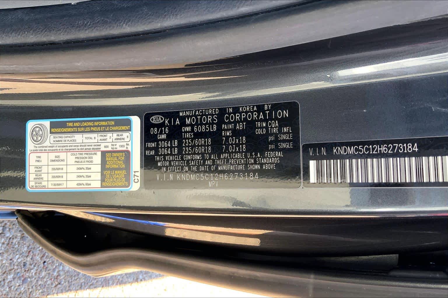 Used 2017 Kia Sedona EX FWD image 37