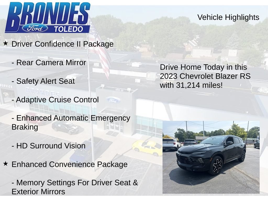 Used 2023 Chevrolet Blazer RS w/ Driver Confidence II Package FWD image 12