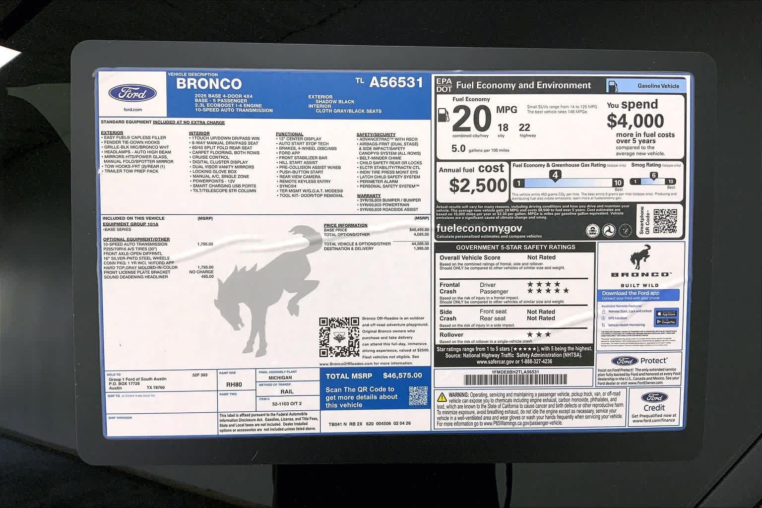 New 2026 Ford Bronco 4-Door AWD/4WD image 21