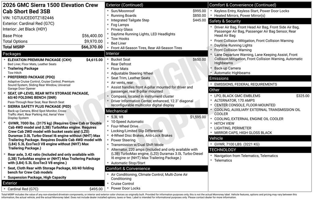 New 2026 GMC Sierra 1500 Elevation w/ Elevation Premium Package image 37