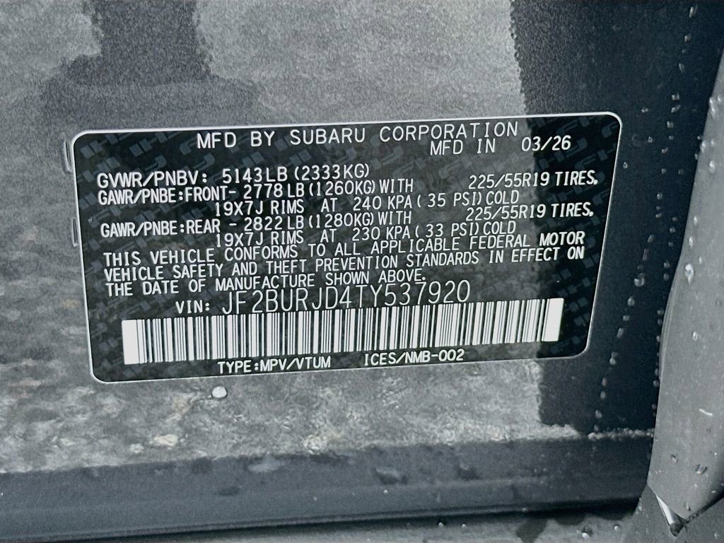 New 2026 Subaru Outback Touring XT AWD/4WD image 32
