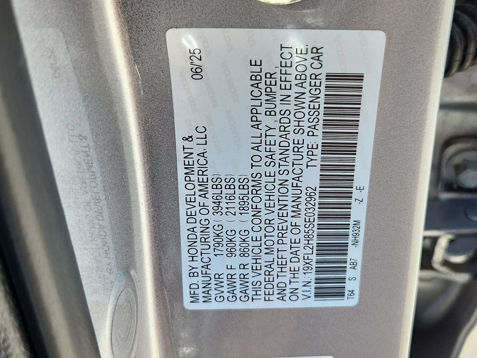 Certified 2025 Honda Civic Sport image 19