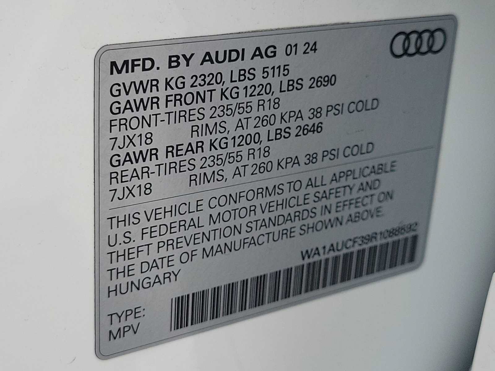 Certified 2024 Audi Q3 2.0T Premium w/ Convenience Package AWD/4WD image 35