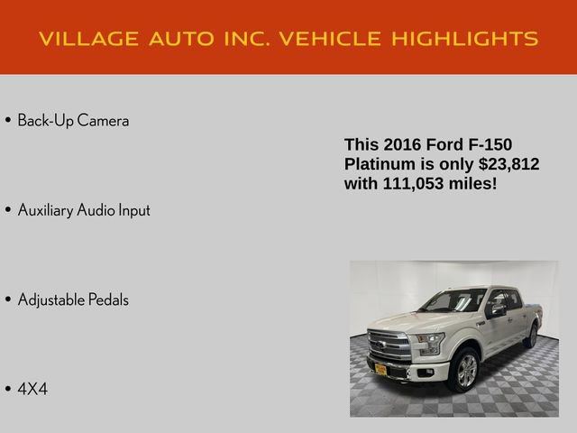 Used 2016 Ford F150 Platinum w/ Equipment Group 701A Luxury image 28