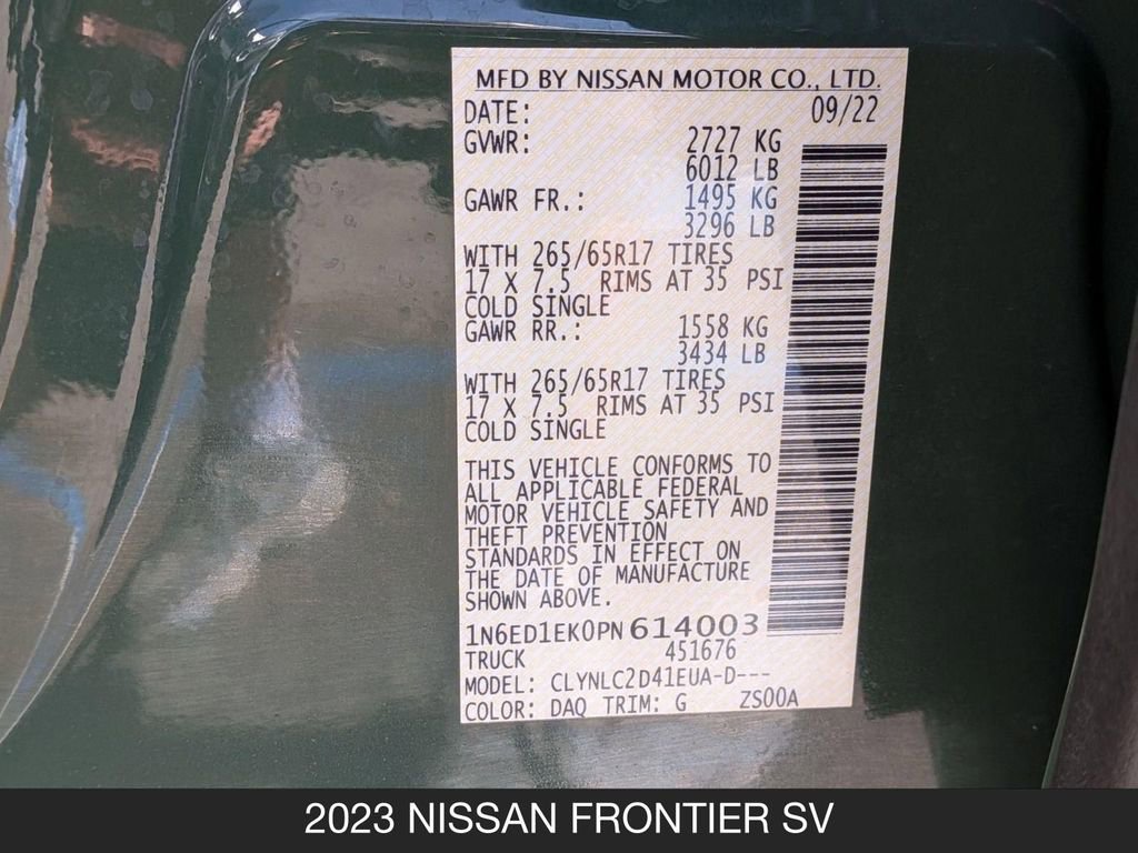 Certified 2023 Nissan Frontier SV w/ SV Premium Package AWD/4WD image 25