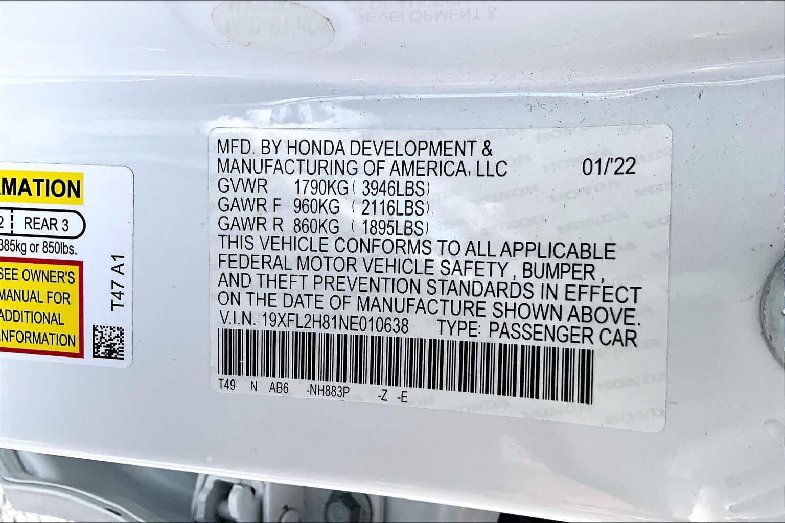 Used 2022 Honda Civic Sport image 32