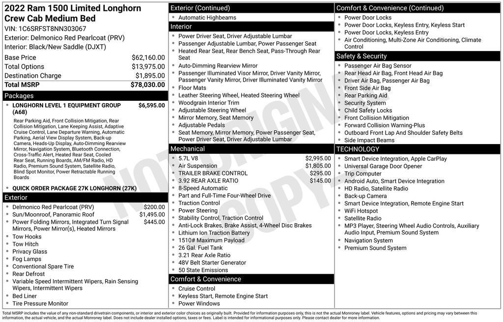 Used 2022 RAM 1500 Limited AWD/4WD image 38