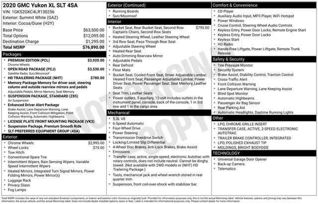 Used 2020 GMC Yukon XL SLT w/ Premium Edition image 2