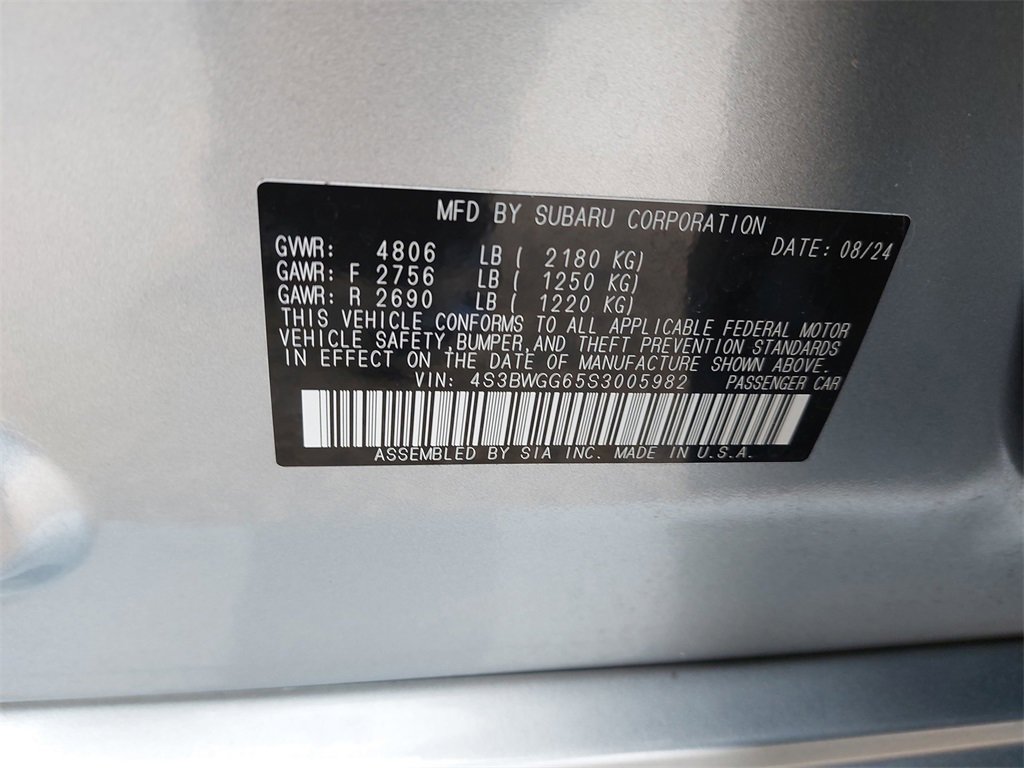 Certified 2025 Subaru Legacy Sport image 34