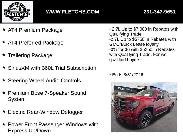 New 2026 GMC Sierra 1500 AT4 w/ AT4 Premium Package AWD/4WD image 3