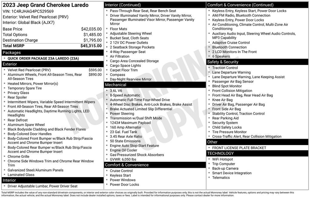 Used 2023 Jeep Grand Cherokee Laredo AWD/4WD image 6