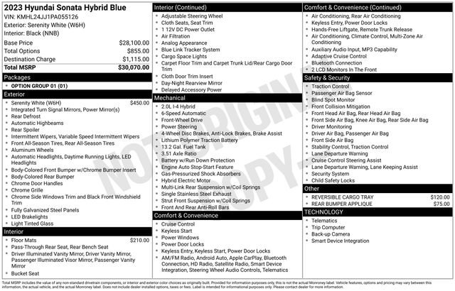 Used 2023 Hyundai Sonata Blue FWD image 36