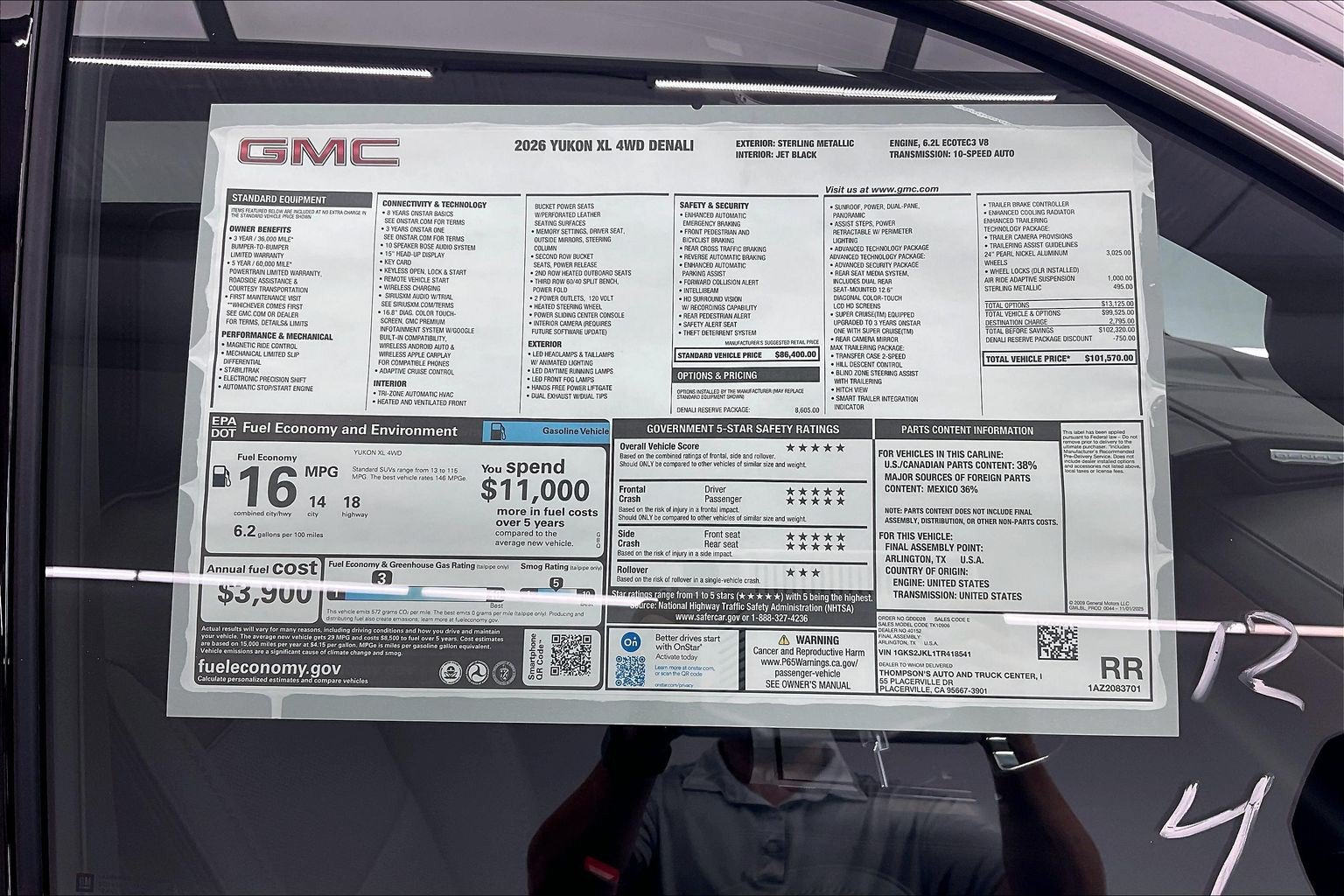 New 2026 GMC Yukon XL Denali w/ Denali Reserve Package AWD/4WD image 21