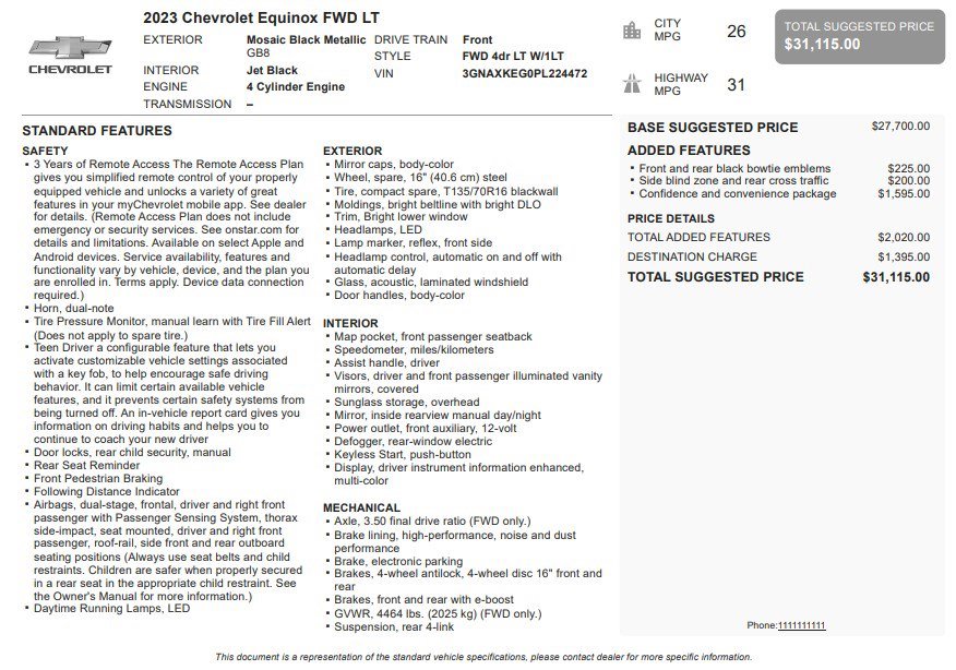 Certified 2023 Chevrolet Equinox LT FWD image 33