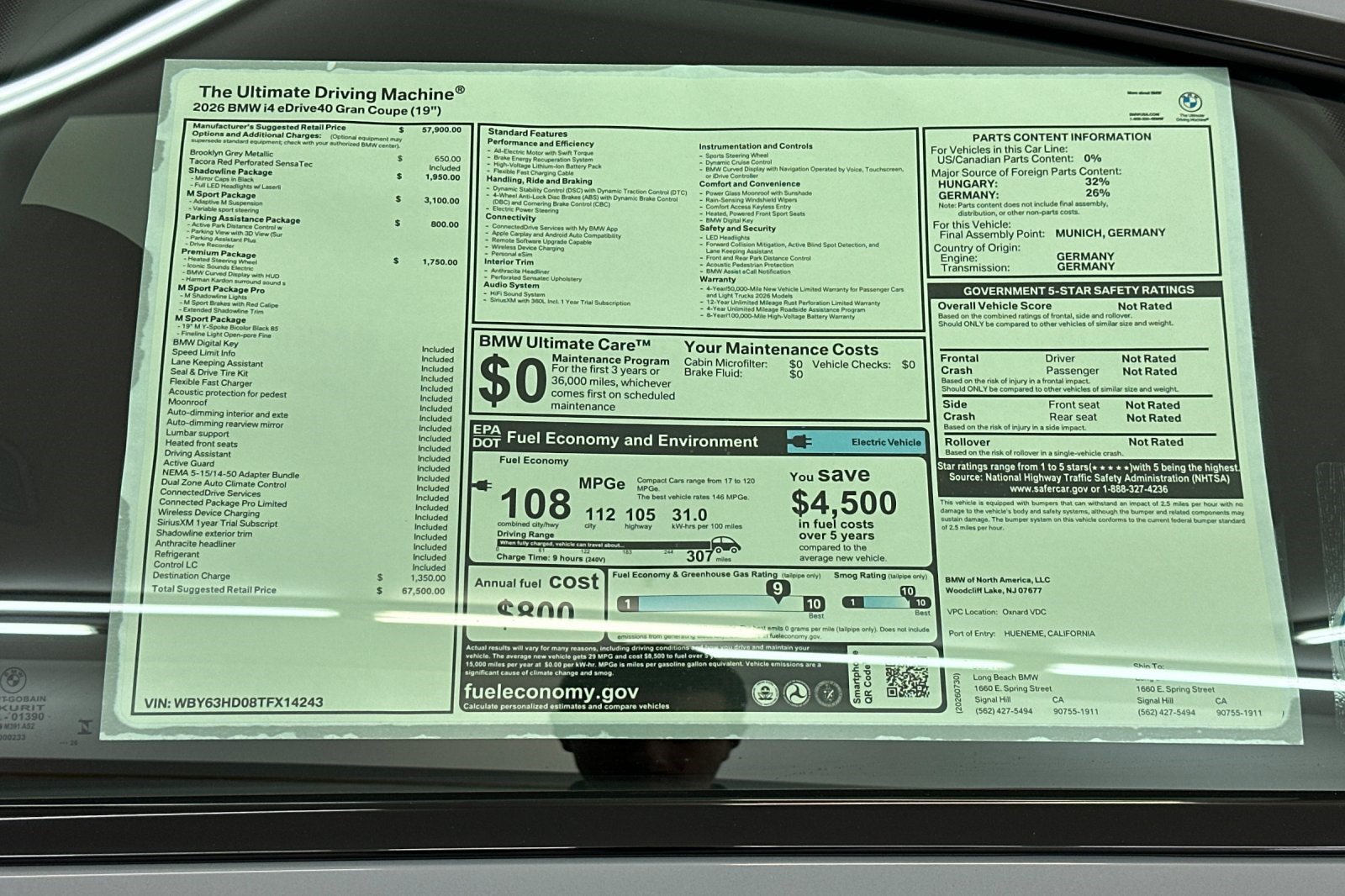New 2026 BMW i4 eDrive40 w/ M Sport Package RWD image 30