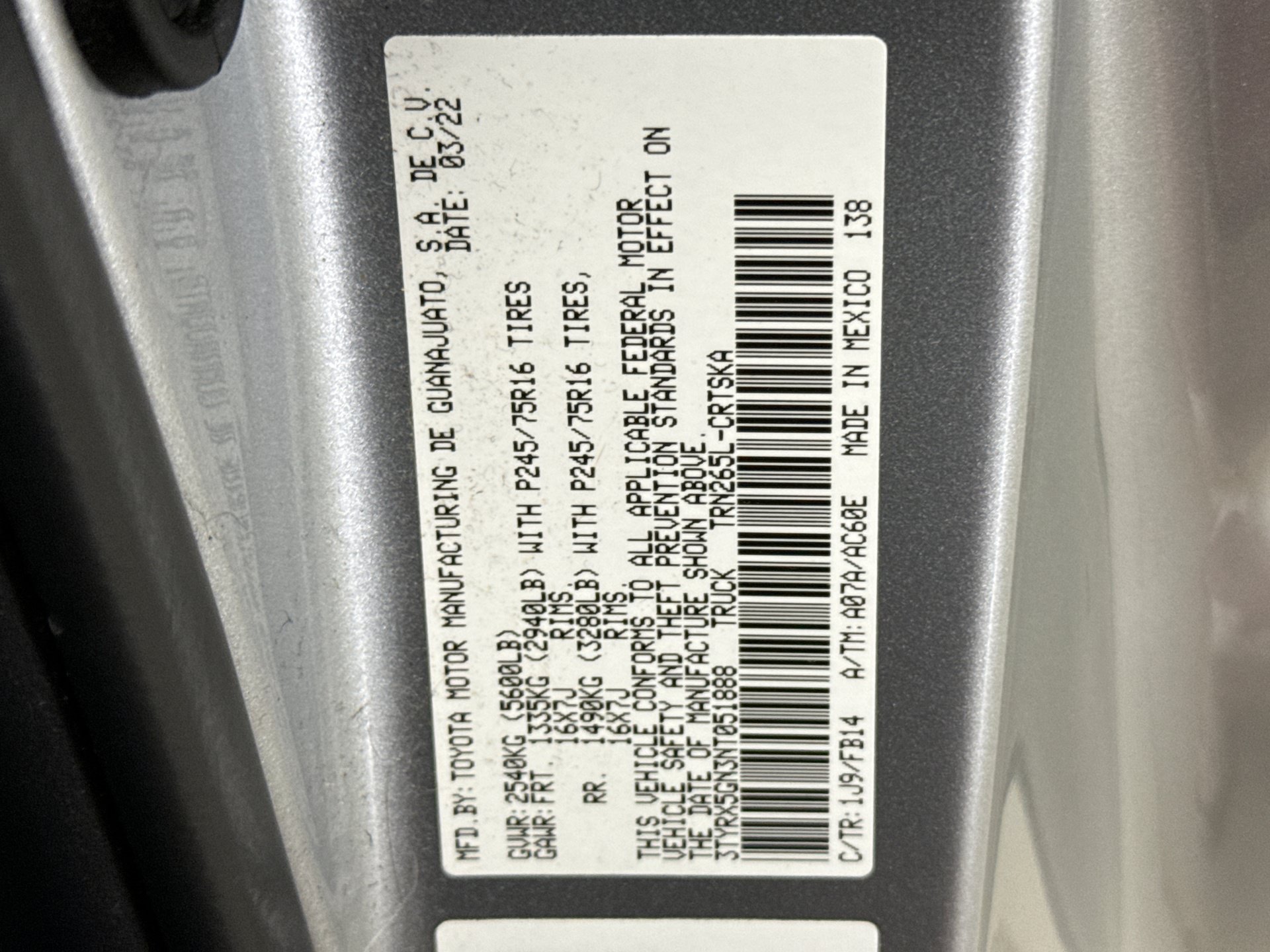 Used 2022 Toyota Tacoma SR w/ SR Convenience Package RWD image 11
