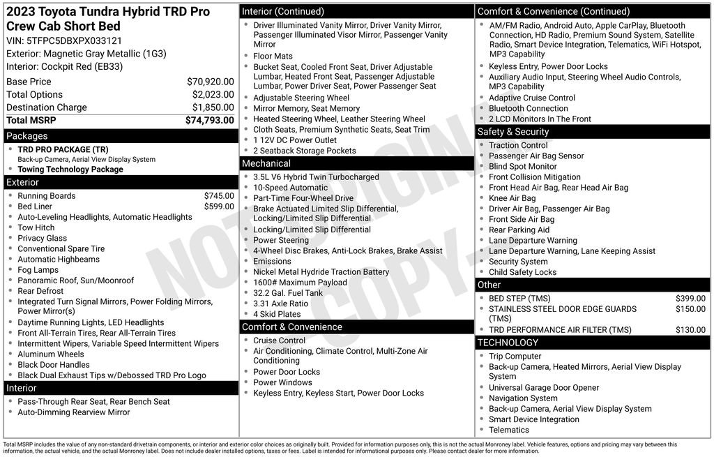 Used 2023 Toyota Tundra TRD Pro image 8