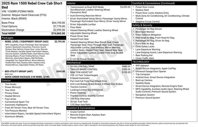 Used 2025 RAM 1500 Rebel w/ Rebel Level 2 Equipment Group AWD/4WD image 5