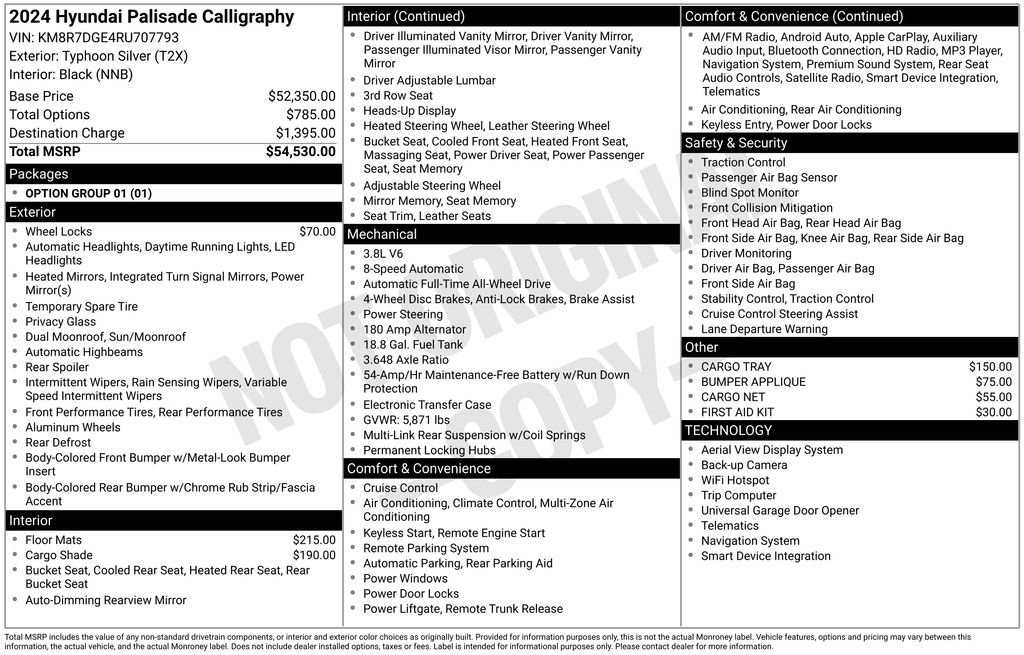 Used 2024 Hyundai Palisade Calligraphy image 48