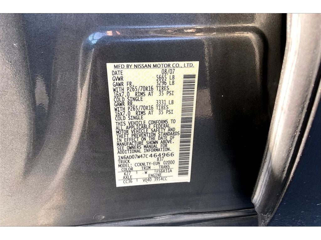 Used 2007 Nissan Frontier SE w/ SE Value Truck Pkg AWD/4WD image 34