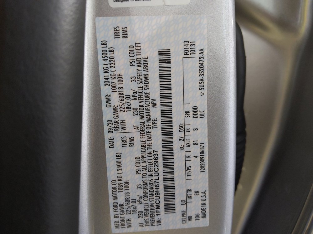 Used 2020 Ford Escape SEL image 33