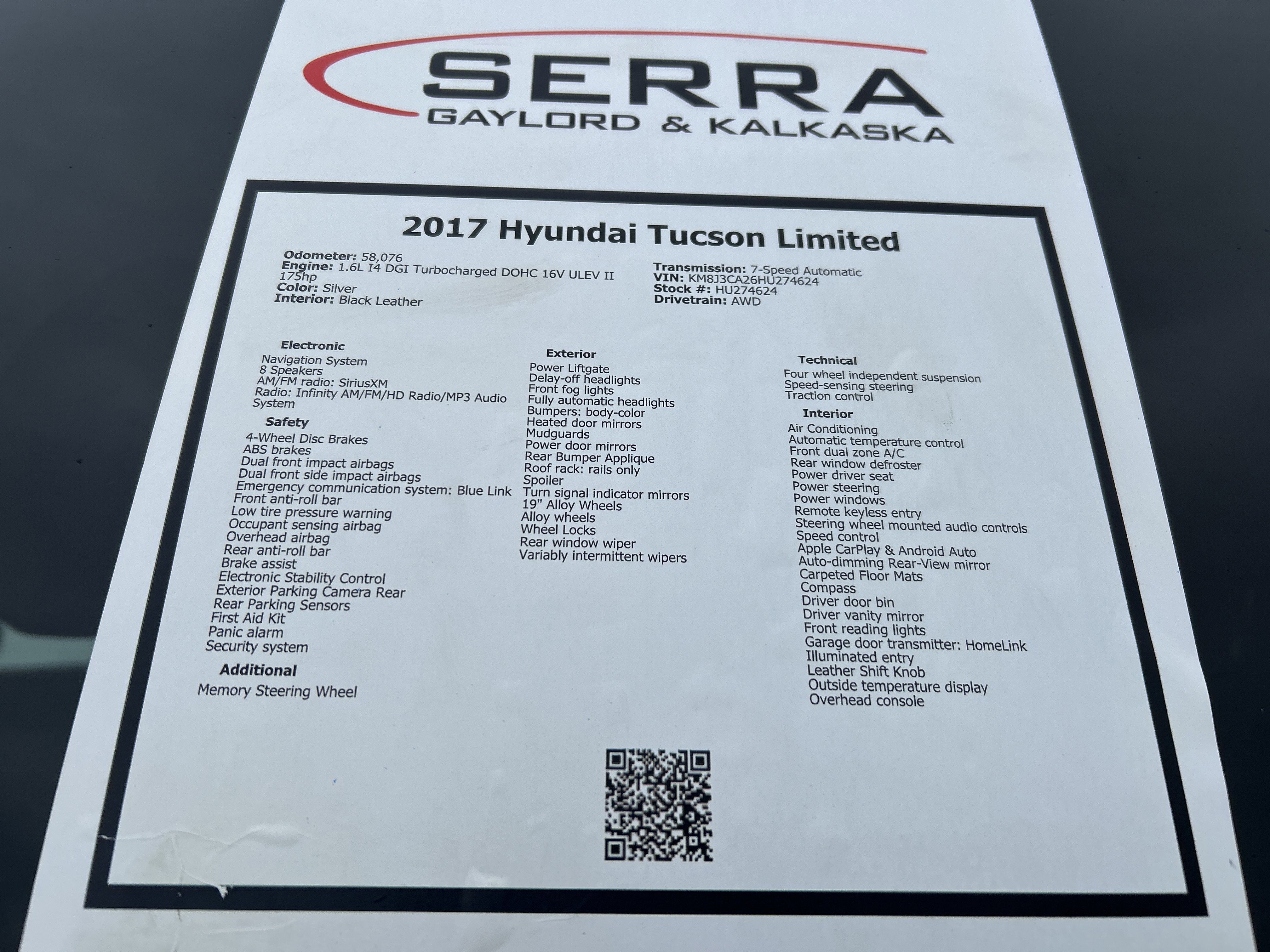 Used 2017 Hyundai Tucson Limited w/ Cargo Package image 25