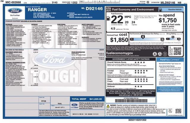 Used 2021 Ford Ranger XLT w/ Equipment Group 302A High AWD/4WD image 4