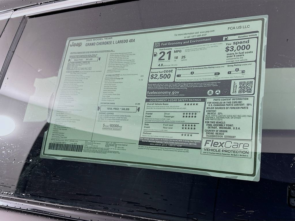 New 2025 Jeep Grand Cherokee L Laredo w/ Luxury Tech Group I image 12