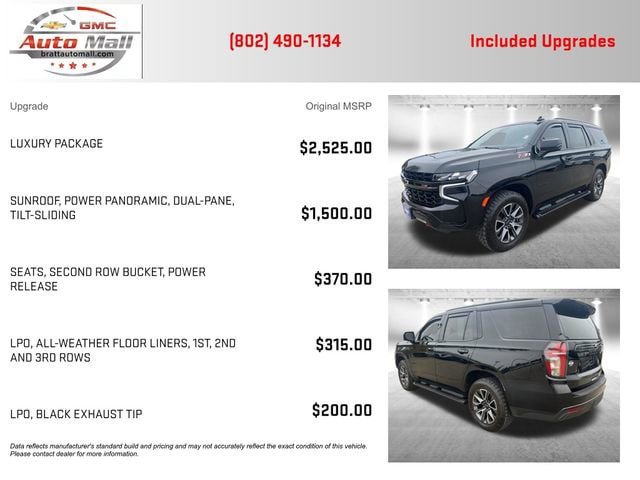 Used 2023 Chevrolet Tahoe Z71 w/ Luxury Package AWD/4WD image 4