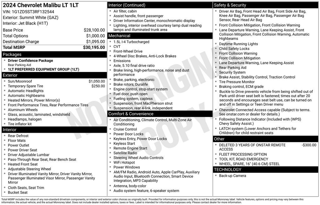 Used 2024 Chevrolet Malibu LT image 37