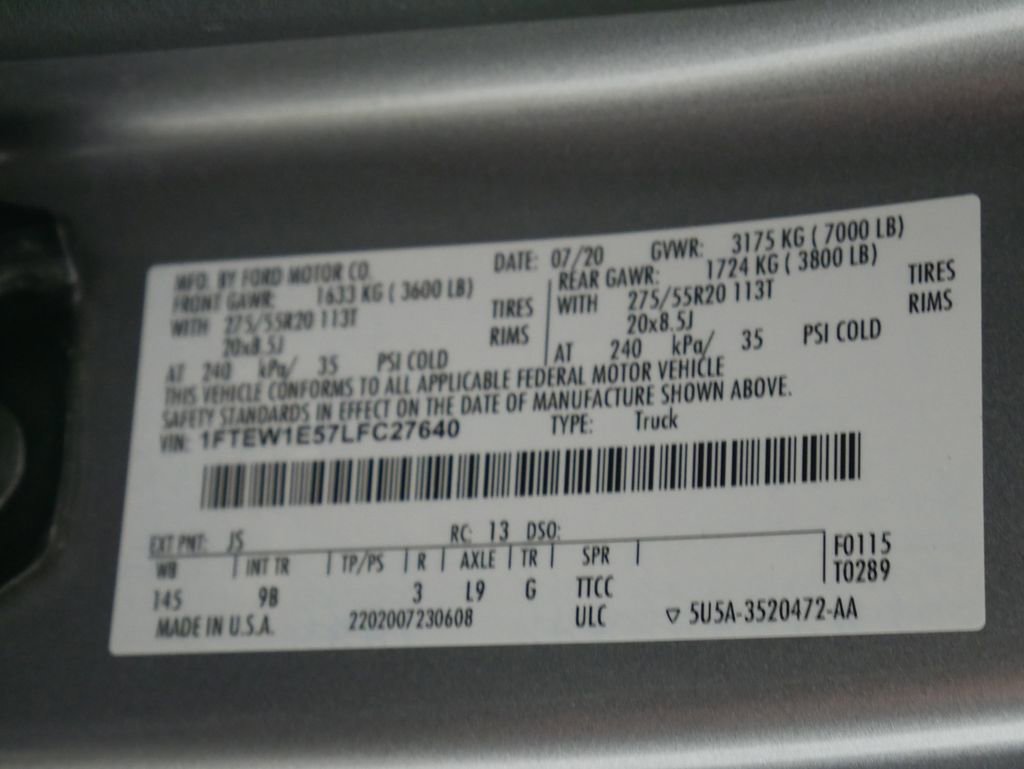 Used 2020 Ford F150 Platinum w/ Equipment Group 701A Luxury image 16