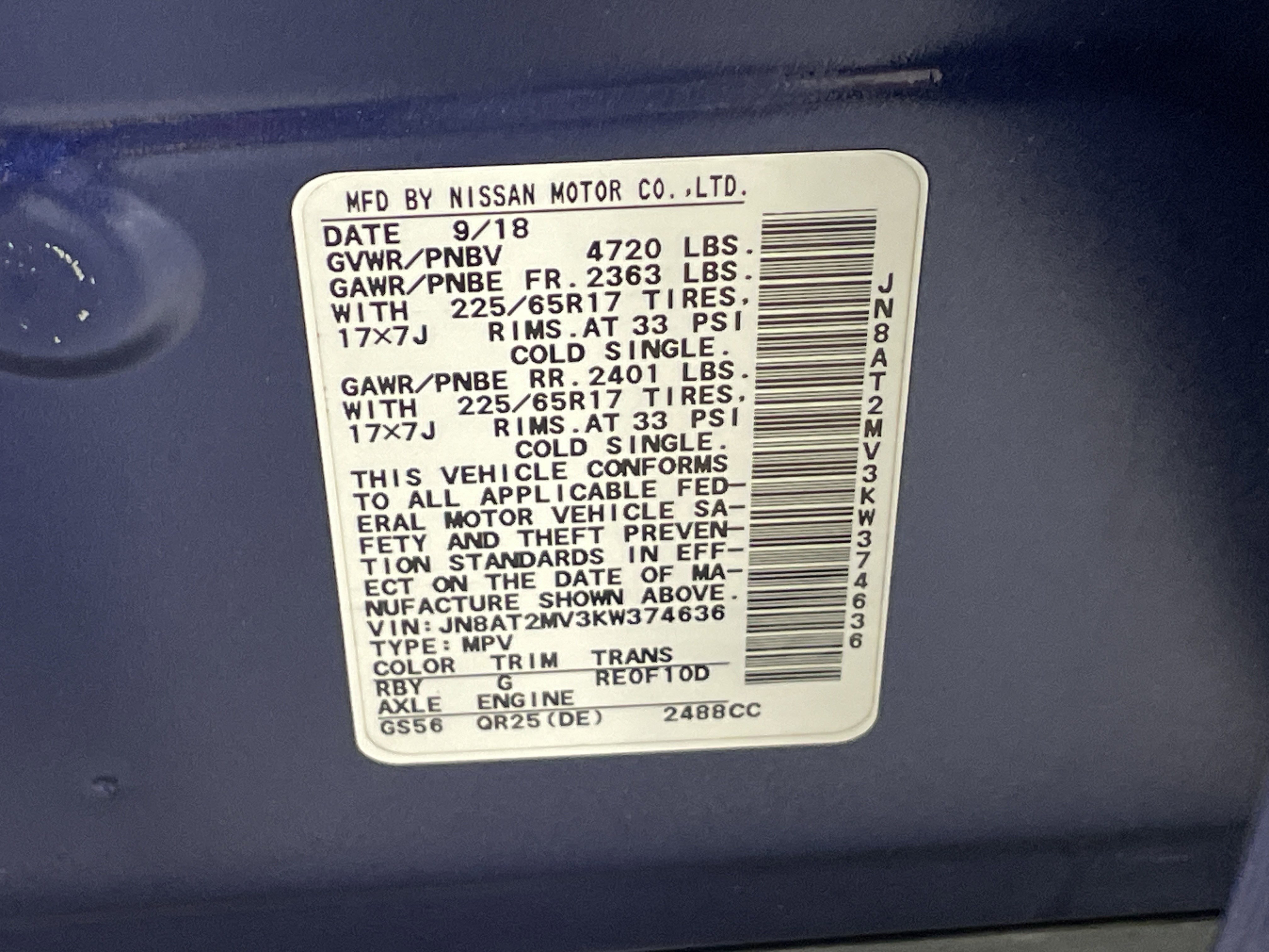 Used 2019 Nissan Rogue SV image 36