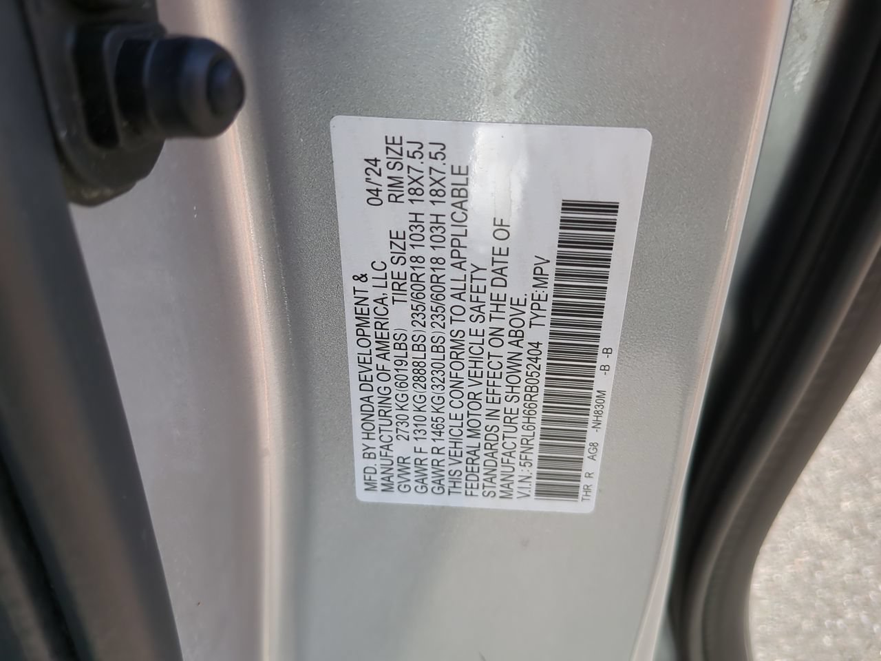 Certified 2024 Honda Odyssey EX-L image 25