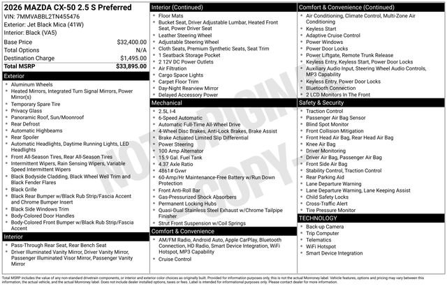 Used 2026 MAZDA CX-50 AWD 2.5 S w/ Preferred Pkg image 4