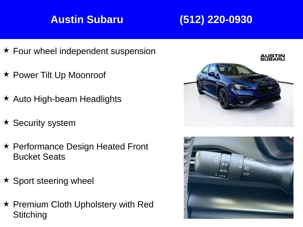 New 2026 Subaru WRX Premium AWD/4WD image 17