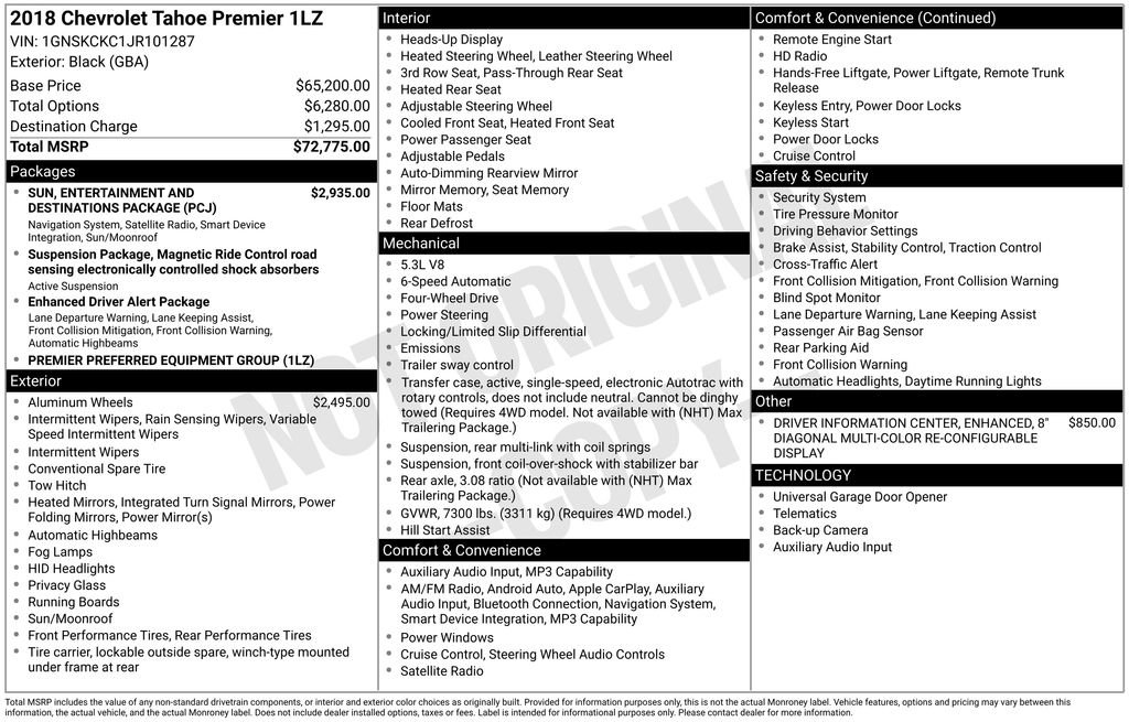 Used 2018 Chevrolet Tahoe Premier AWD/4WD image 36