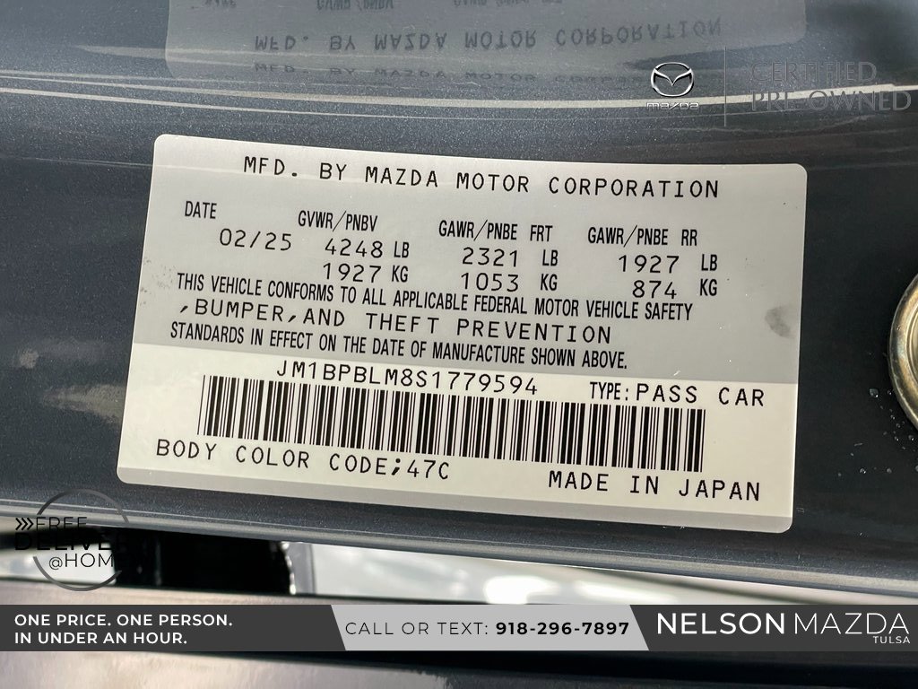 Certified 2025 MAZDA MAZDA3 Carbon image 53