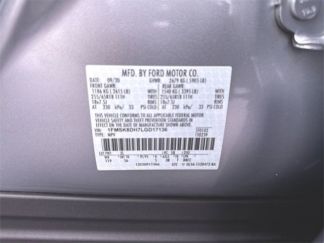 Used 2020 Ford Explorer XLT w/ Equipment Group 202A image 32