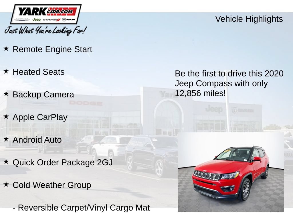Certified 2020 Jeep Compass Latitude w/ Cold Weather Group AWD/4WD image 13