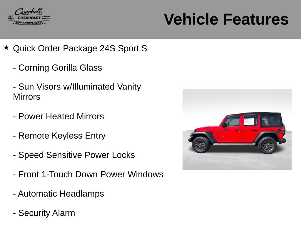 Used 2024 Jeep Wrangler Unlimited Sport AWD/4WD image 16
